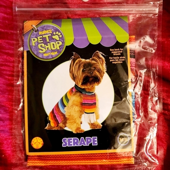 Rubie's Other - NWT RUBIES PET SHOP BOUTIQUE CINCO DE MAYO DOG COSTUME Serape Medium / Large New